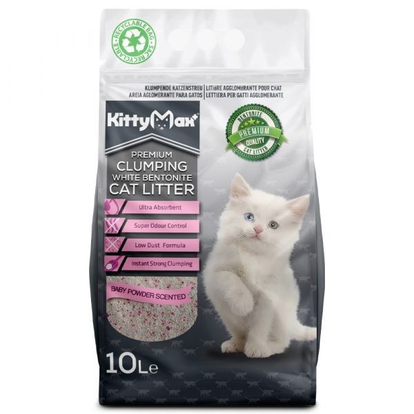 KittyMax - Areia Aglomerante Gato - Talco - 10 L WEPET