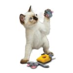 KONG CAT PULL-A-PARTZ CHEEZY (CPP4E) WEPET BRINQUEDO DE GATO