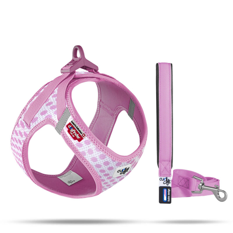 KIT PEITORAL + TRELA PUPPY CURLI AIR MESH WEPET CÃO
