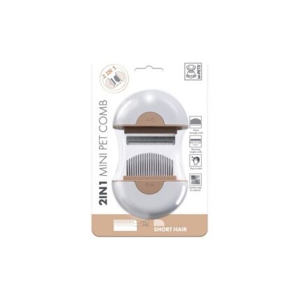 M-Pets | Mini Pet Comb Pelo Curto 2 em 1