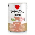 DSG PERRO CUBES PUPPY TERNERA Y PAVO ASADO CON CALABACINES 400GR DISUGUAL WEPET
