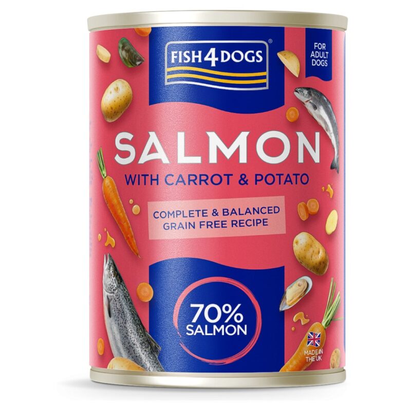 F4D FINEST SALMON W/ CARROT & POTATO 395GR WEPET