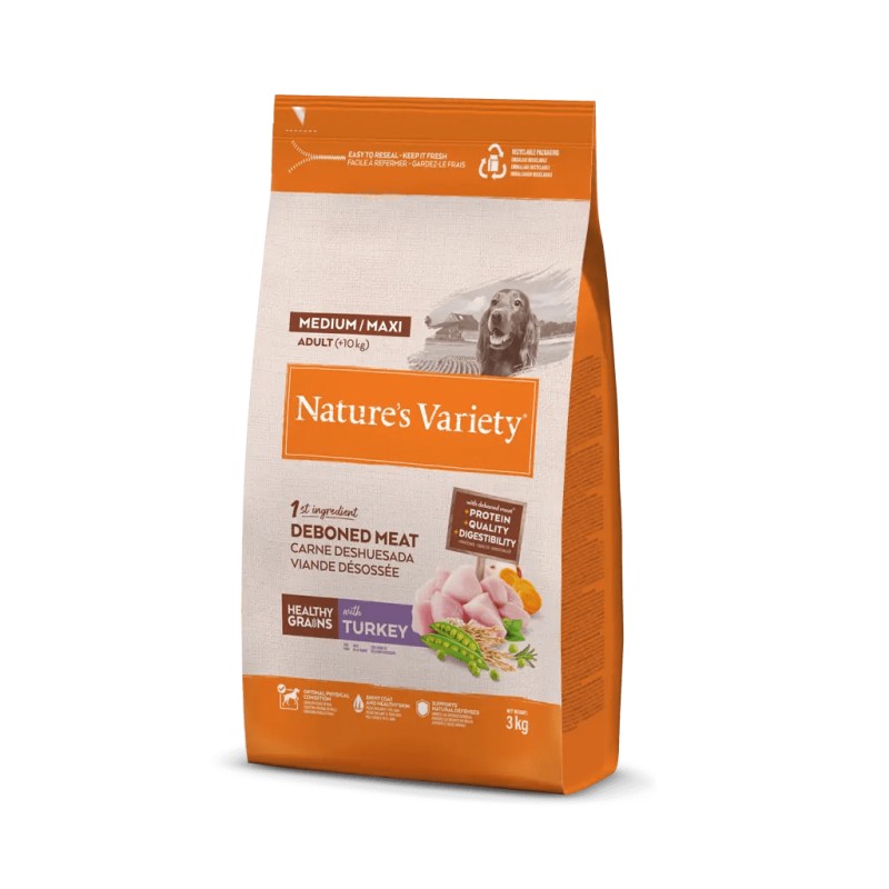 NV DOG GRAIN MED ADULT TURKEY WEPET