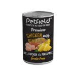 PETFIELD WETFOOD DOG CHICKEN & PINEAPPLE 400GR WEPET CÃO