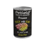 Petfield Wetfood Dog Duck & Kiwi 400g wepet cão
