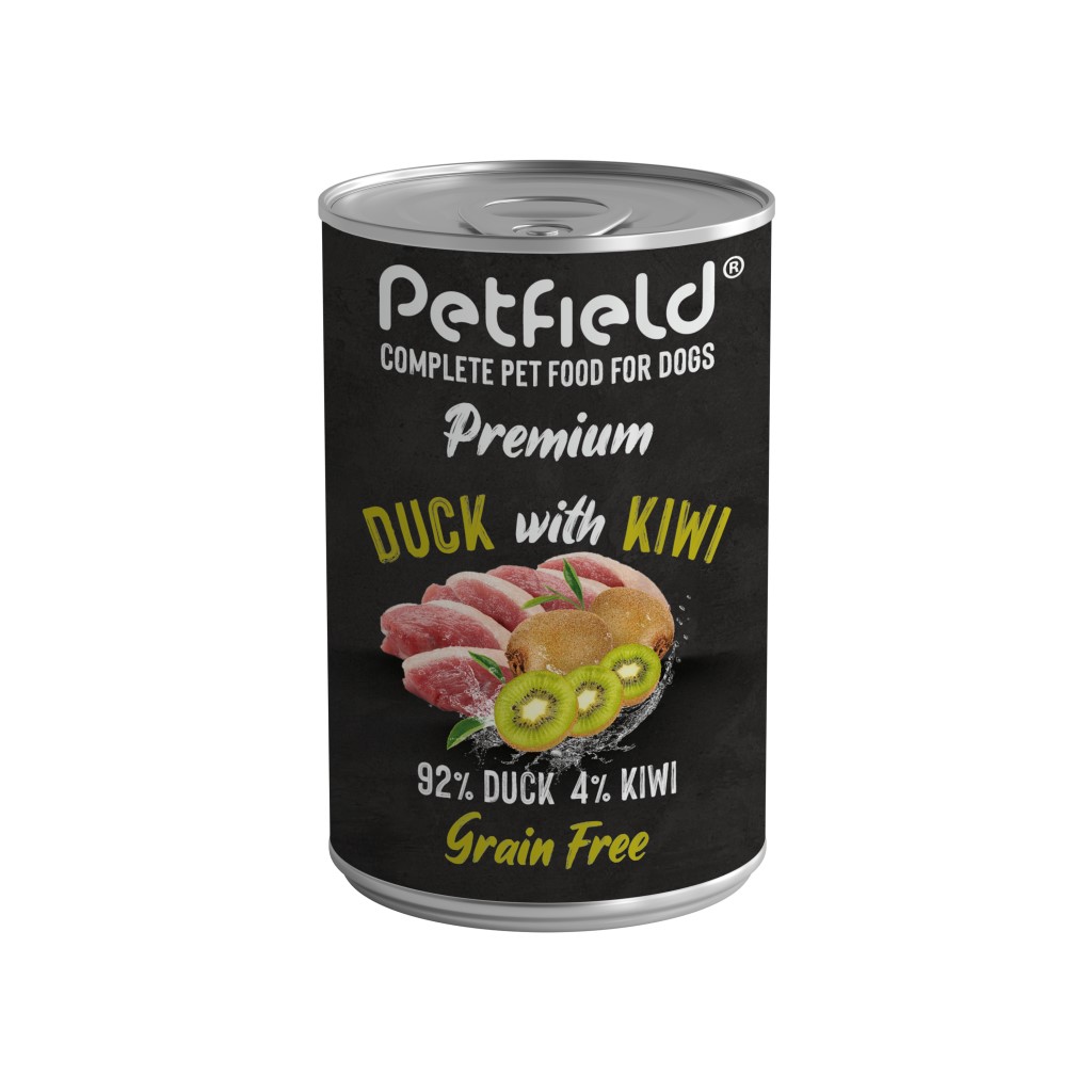 wetfood-petfield-duck-kiwi-400g-mockup Petfield Wetfood Dog Duck & Kiwi 400g wepet cão