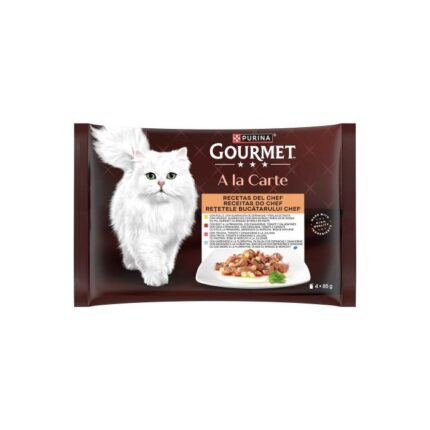 GOURMET A LA CARTE Frango, Truta, Vaca, Bacalhau 4x85g