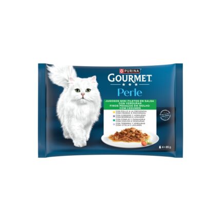 GOURMET PERLE Finos Pedaços com Legumes 4x85gr