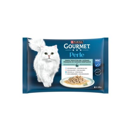 GOURMET PERLE Finos Pedaços do Oceano Desfiados 4x85gr