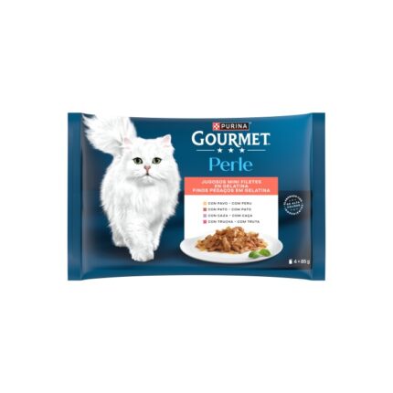 GOURMET PERLE Finos Pedaços em Gelatina 4x85gr